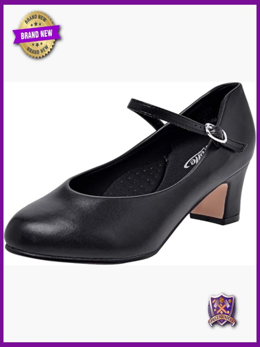 2" Ankle Strap Character Heels Women's Ballet Dance Shoes Memory Foam